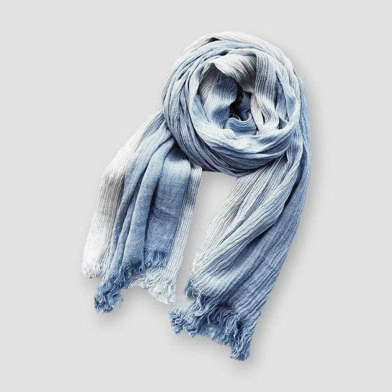 Oscar Ribbed Scarf | Colourblock Long Fringed Scarf - Image 3