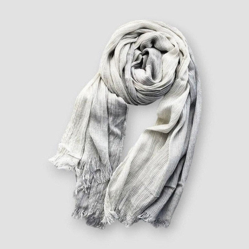 Oscar Ribbed Scarf | Colourblock Long Fringed Scarf - Image 4