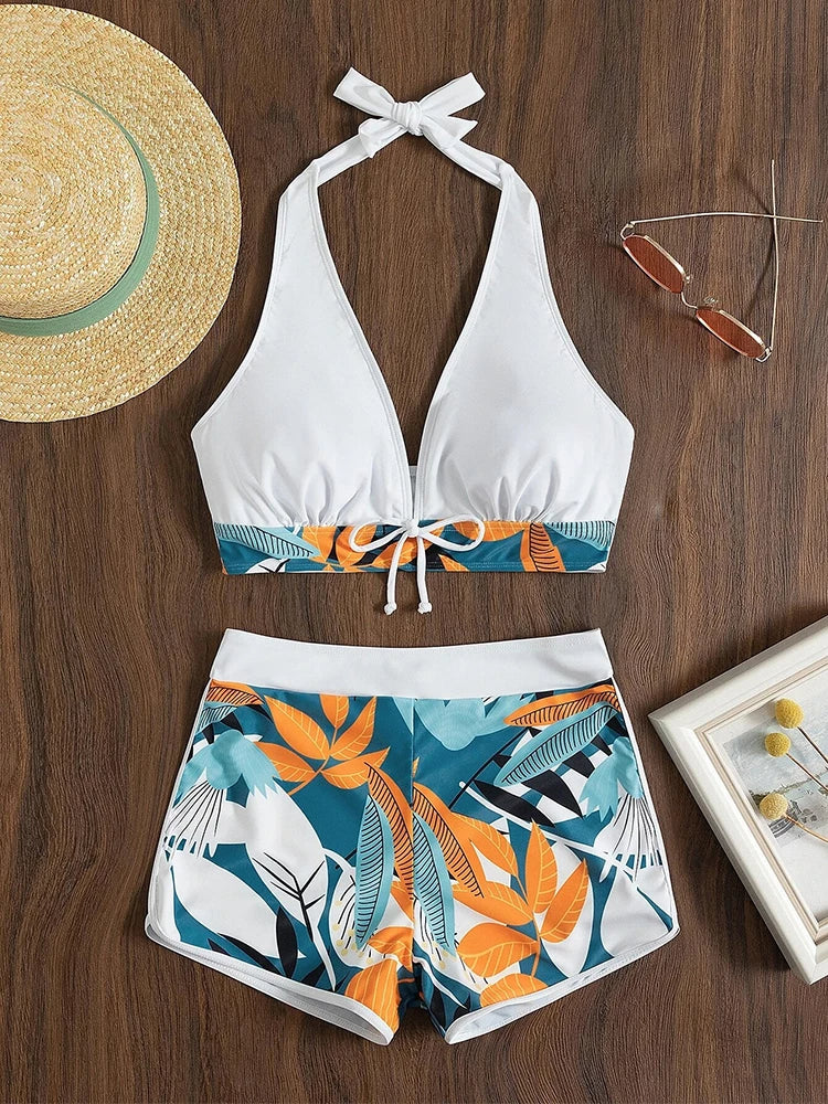 Portia | Tropical Women's Swim Shorts - Image 3