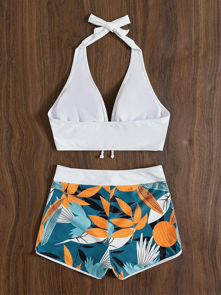Portia | Tropical Women's Swim Shorts - Image 5