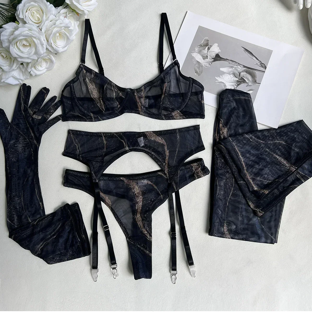 Poppy | 5-Piece Tie Dye Lingerie Set - Image 19