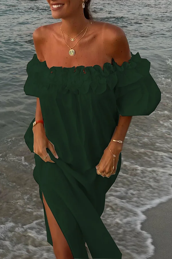 Quinlan | Comfortable Off-the-Shoulder Midi Dress - Image 2