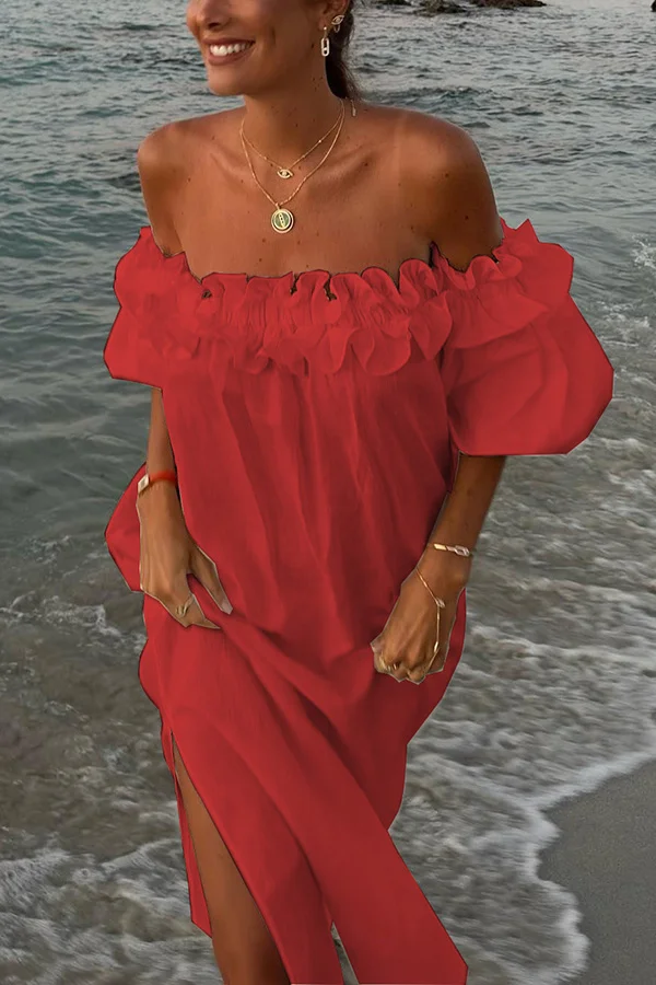 Quinlan | Comfortable Off-the-Shoulder Midi Dress - Image 5