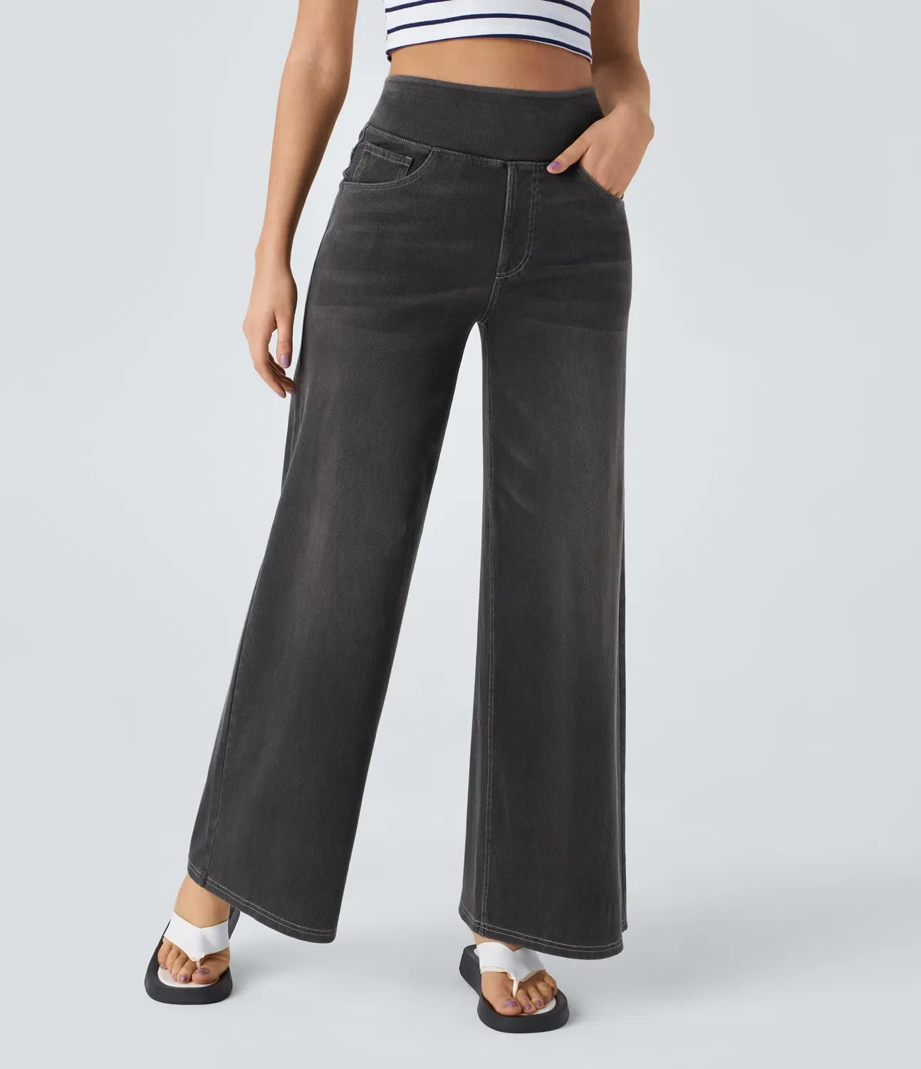 Relaxed Fit Stretch Knit Jeans - Image 10