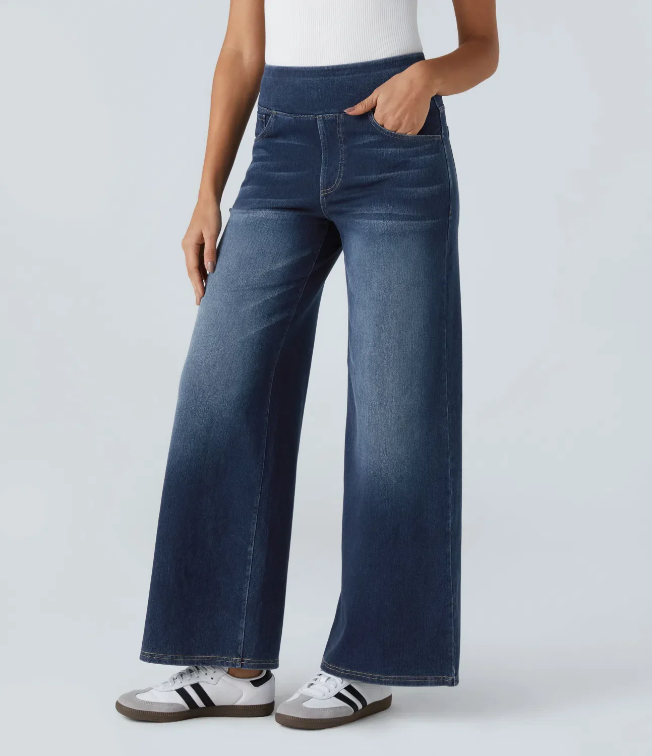 Relaxed Fit Stretch Knit Jeans - Image 11