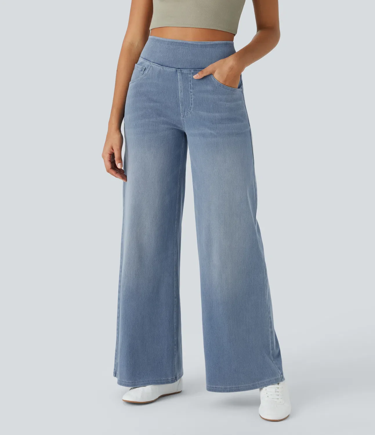 Relaxed Fit Stretch Knit Jeans - Image 12