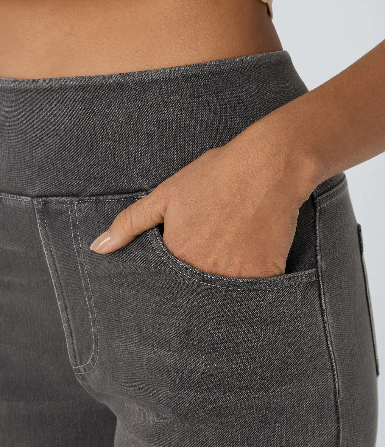 Relaxed Fit Stretch Knit Jeans - Image 4