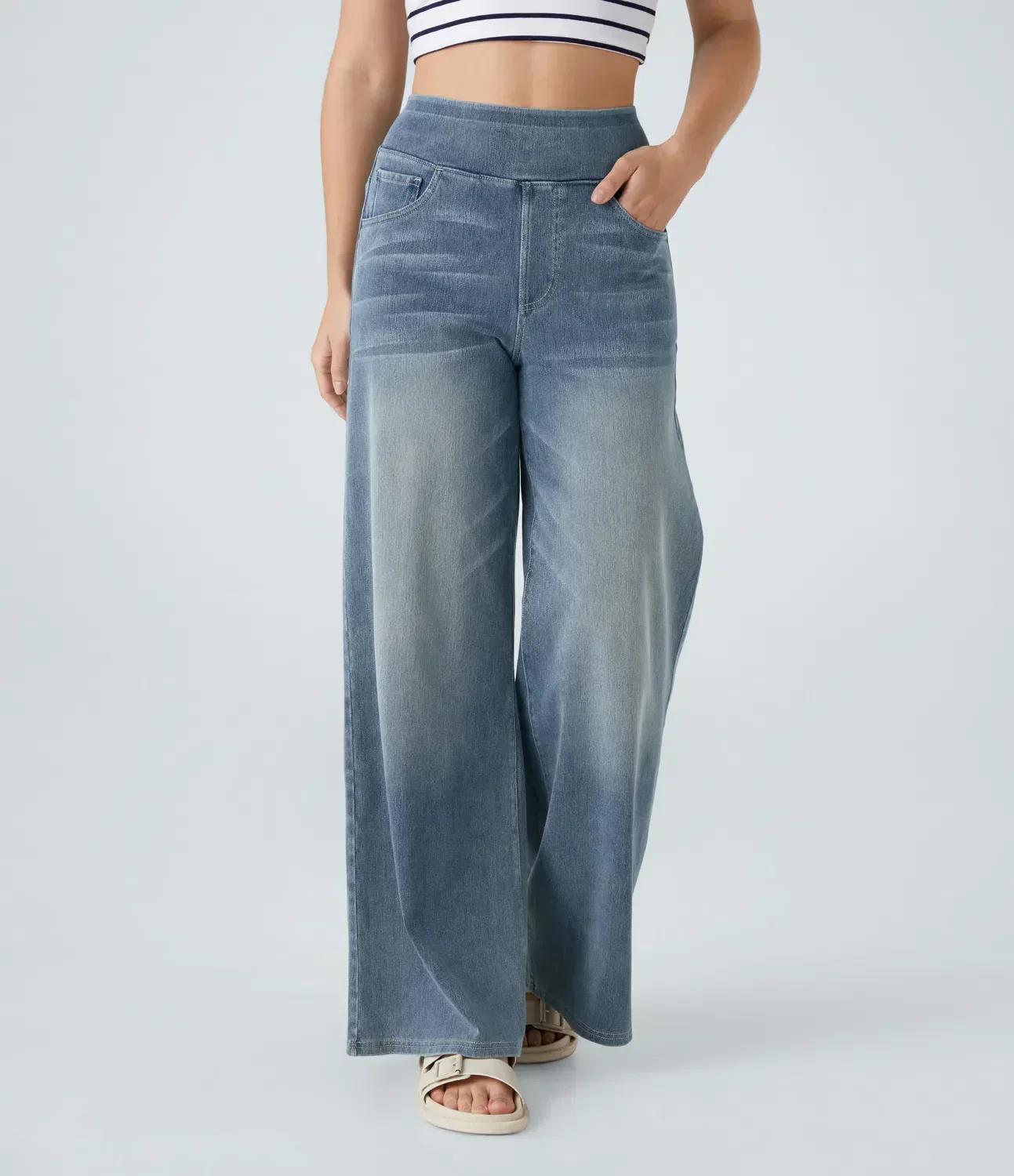Relaxed Fit Stretch Knit Jeans - Image 8