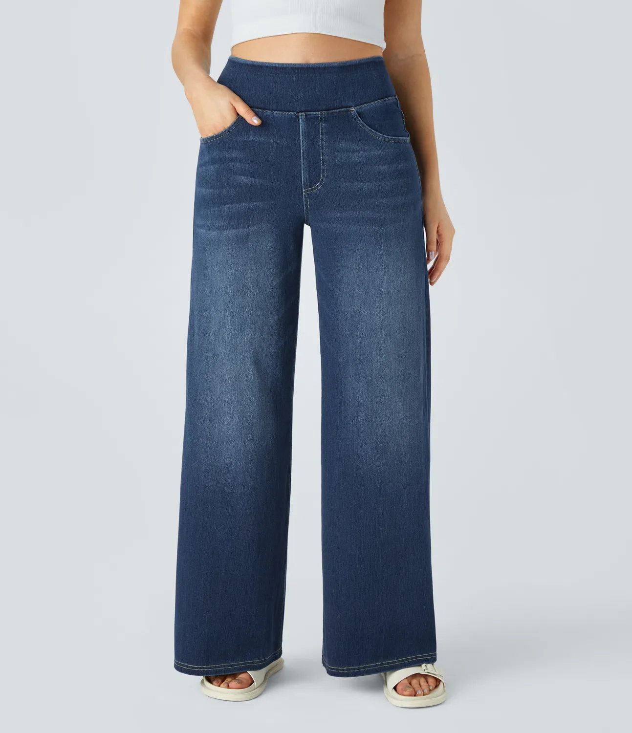 Relaxed Fit Stretch Knit Jeans - Image 9