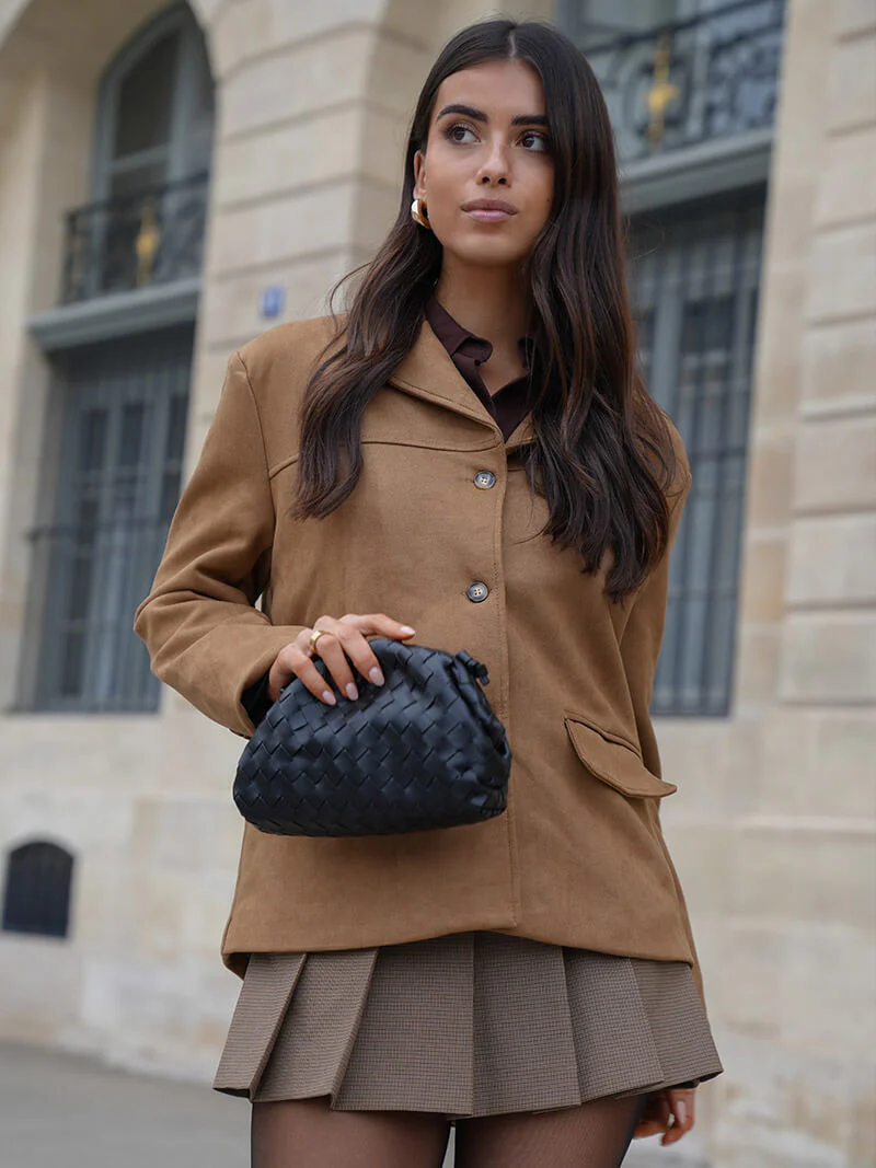 Retro artistic brown coat for ladies - casual with lapel collar - Image 13