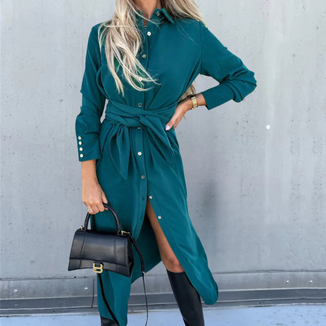 Retro Button Elastic Waist Jumpsuit For Women - Image 3