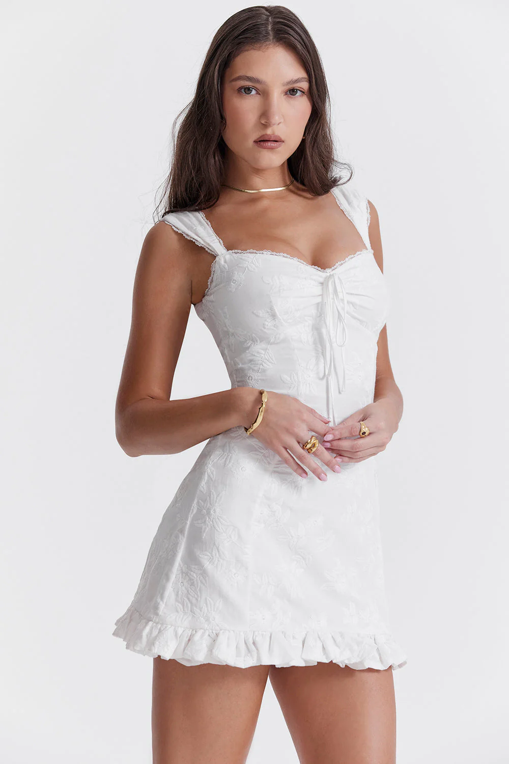 Romantic Embroidered Mini-dress - Image 4