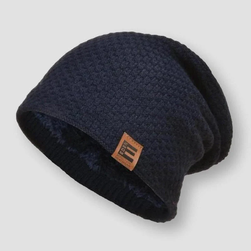 Rosa Lined Relaxed Fit Beanie Hat | Knit Pattern Beanie Hat - Image 3