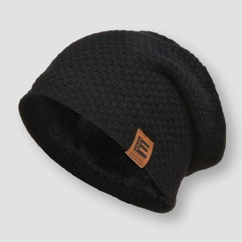 Rosa Lined Relaxed Fit Beanie Hat | Knit Pattern Beanie Hat - Image 5