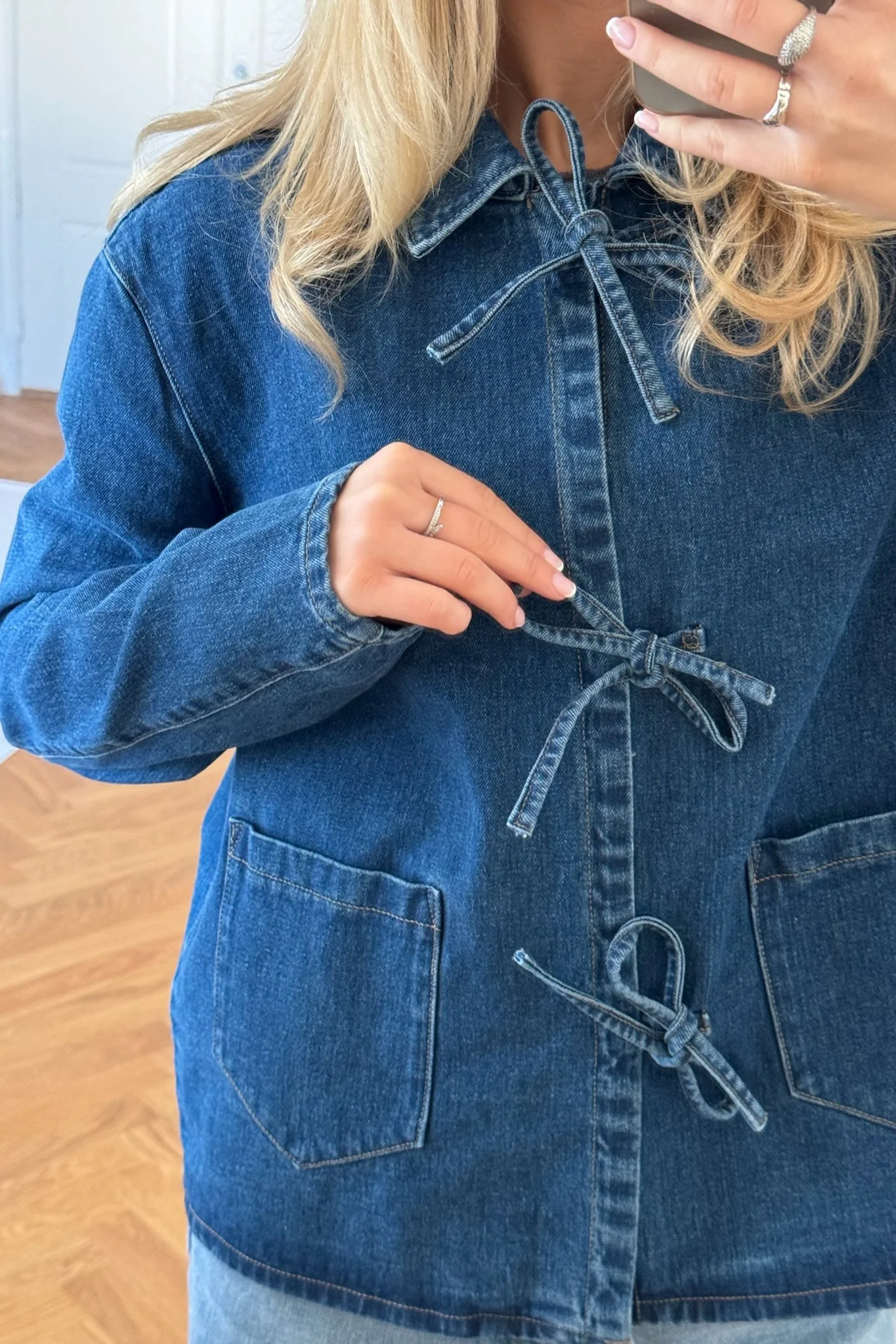 Women's Denim Jacket - Cotton Denim - Tailored Fit - Casual Transitional Jacket - Image 4