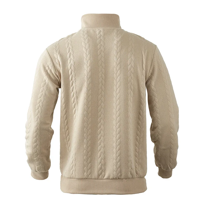 Leo Cozy Knit Sweater | Half-Zip Cable-Knit Pullover - Image 10