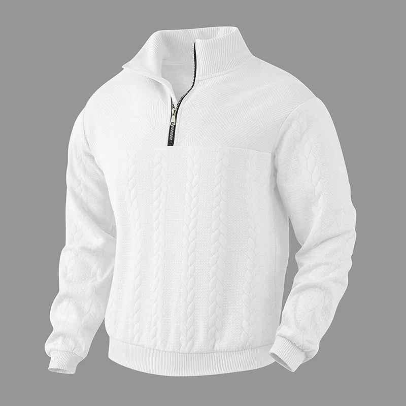 Leo Cozy Knit Sweater | Half-Zip Cable-Knit Pullover - Image 11