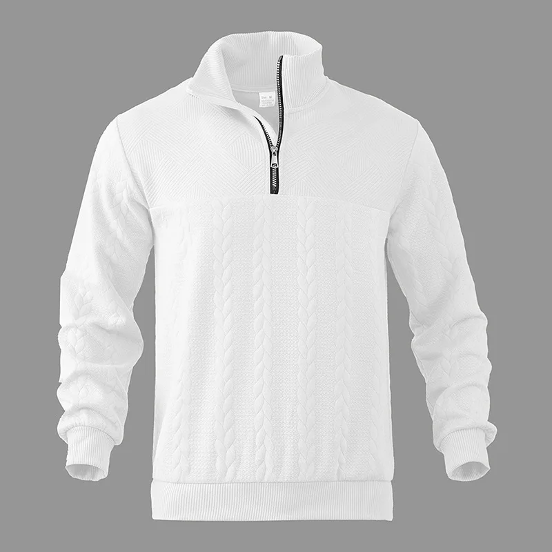 Leo Cozy Knit Sweater | Half-Zip Cable-Knit Pullover - Image 12