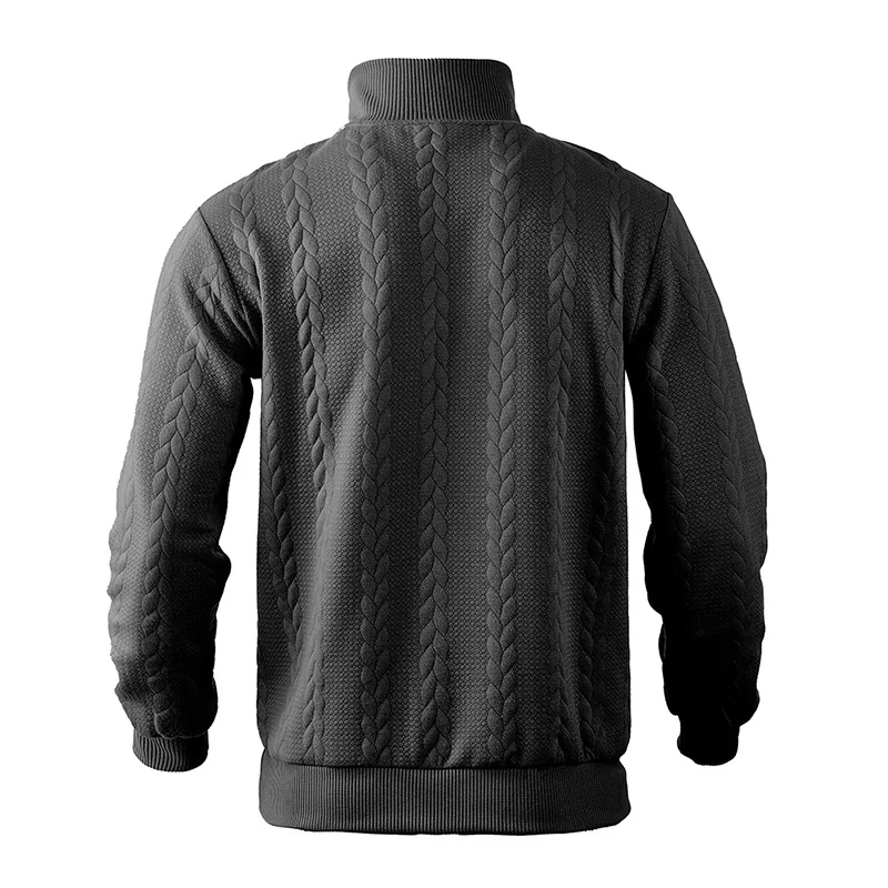 Leo Cozy Knit Sweater | Half-Zip Cable-Knit Pullover - Image 3