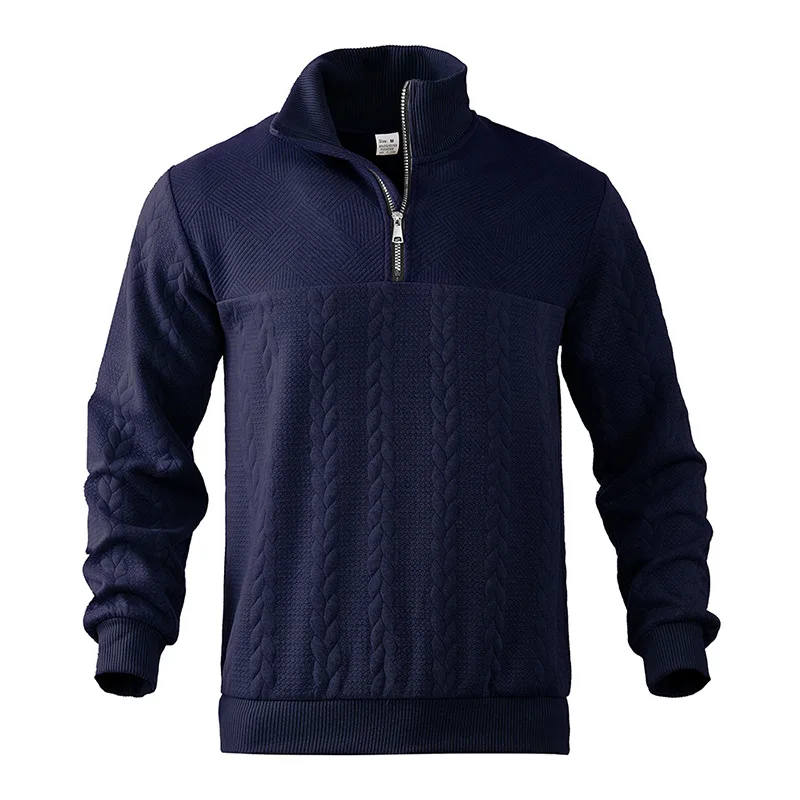 Leo Cozy Knit Sweater | Half-Zip Cable-Knit Pullover - Image 5