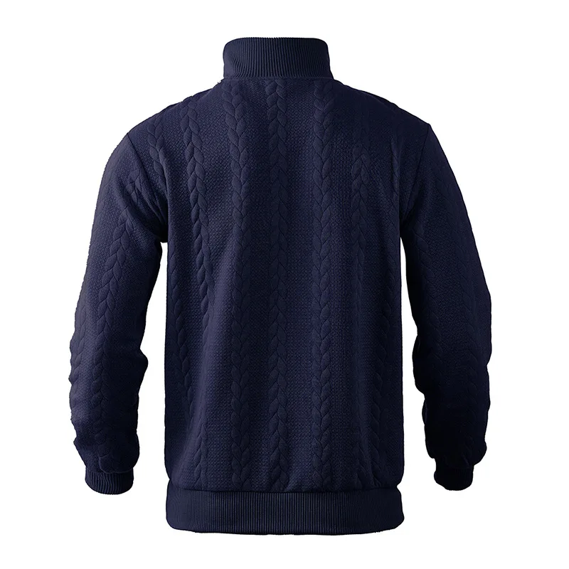 Leo Cozy Knit Sweater | Half-Zip Cable-Knit Pullover - Image 6