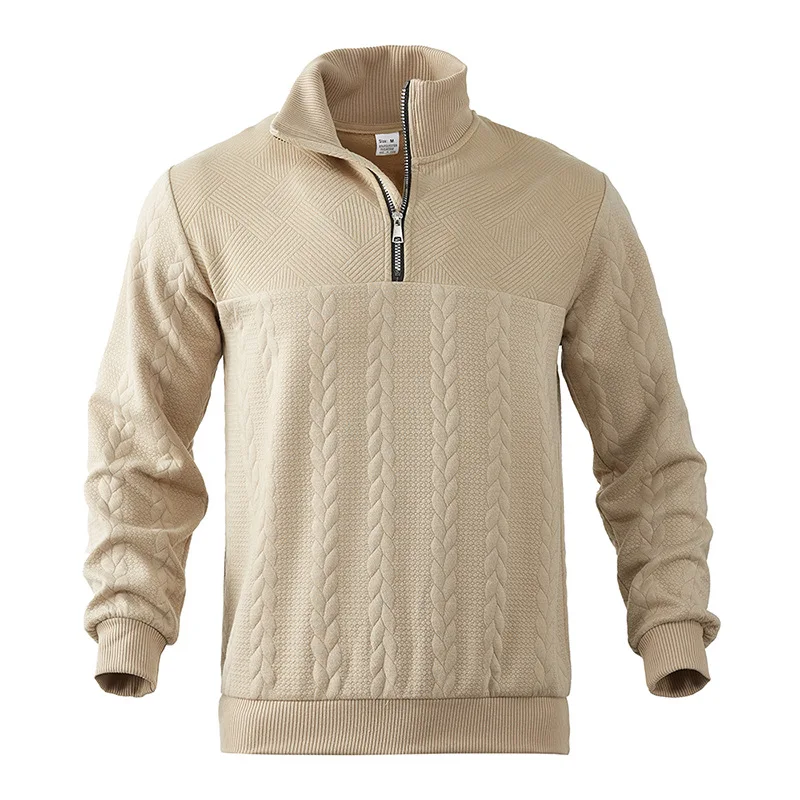 Leo Cozy Knit Sweater | Half-Zip Cable-Knit Pullover - Image 9