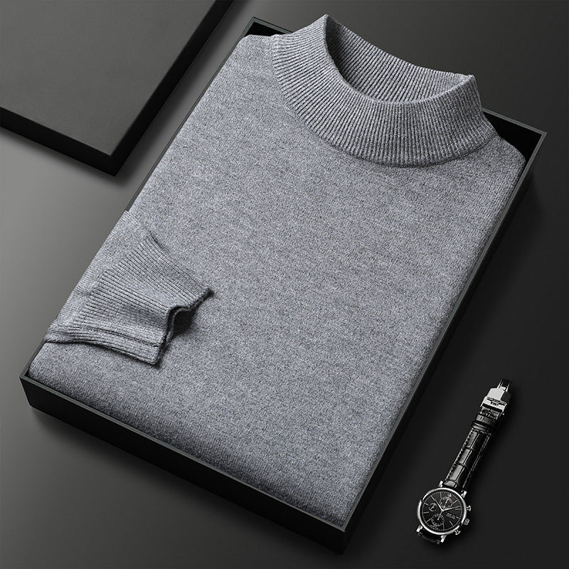 Men's Turtleneck Sweater – Knitted – Regular Fit – Ribbed Trims – Long Sleeves - Image 6