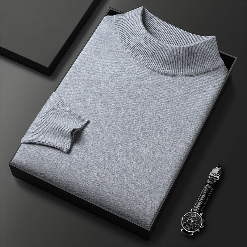 Men's Turtleneck Sweater – Knitted – Regular Fit – Ribbed Trims – Long Sleeves - Image 9
