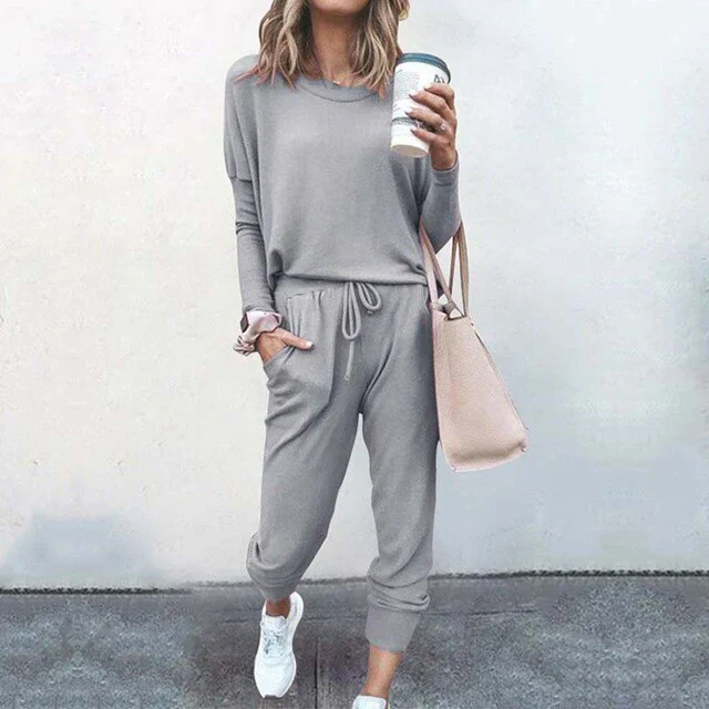 Women's Loungewear Set – Relaxed Fit – Jogging Pants with Drawstring Waist – Casual Comfort - Image 2