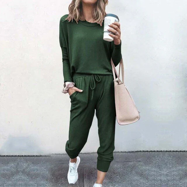 Women's Loungewear Set – Relaxed Fit – Jogging Pants with Drawstring Waist – Casual Comfort - Image 3