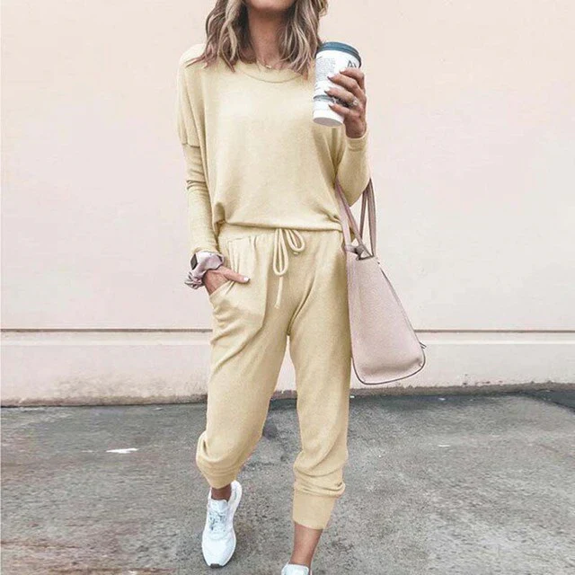 Women's Loungewear Set – Relaxed Fit – Jogging Pants with Drawstring Waist – Casual Comfort - Image 4
