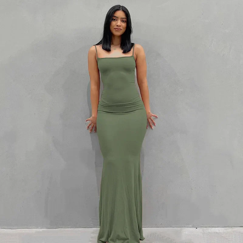 Ladies Evening Dress – Fitted – Straight Neckline – Long Dress – Elegant Fit - Image 5