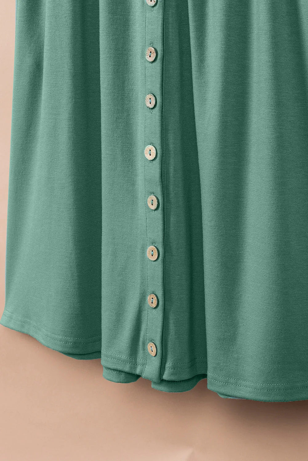 Women's Dress - Sleeveless - Button Closure - V-neck - Elastic Waist - Casual Fit - Image 10