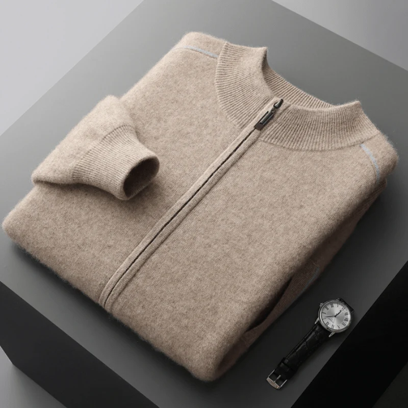 Sebastian Regular Fit Zip Jacket | Ribbed Collar Hip-Length Jacket - Image 2