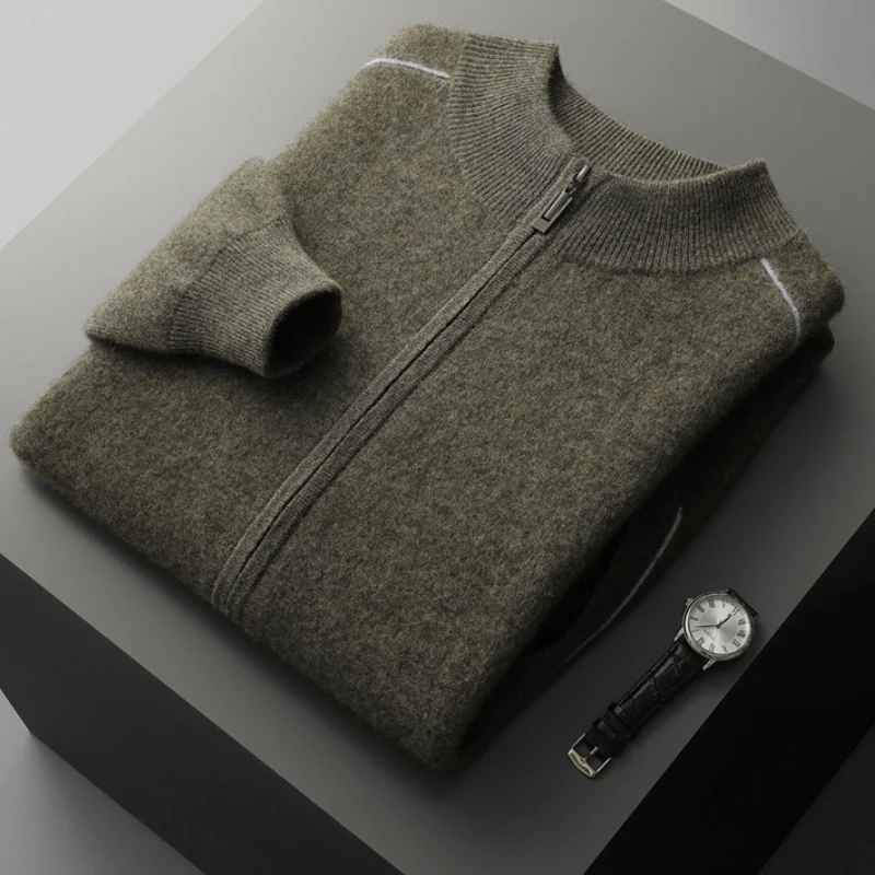 Sebastian Regular Fit Zip Jacket | Ribbed Collar Hip-Length Jacket - Image 3