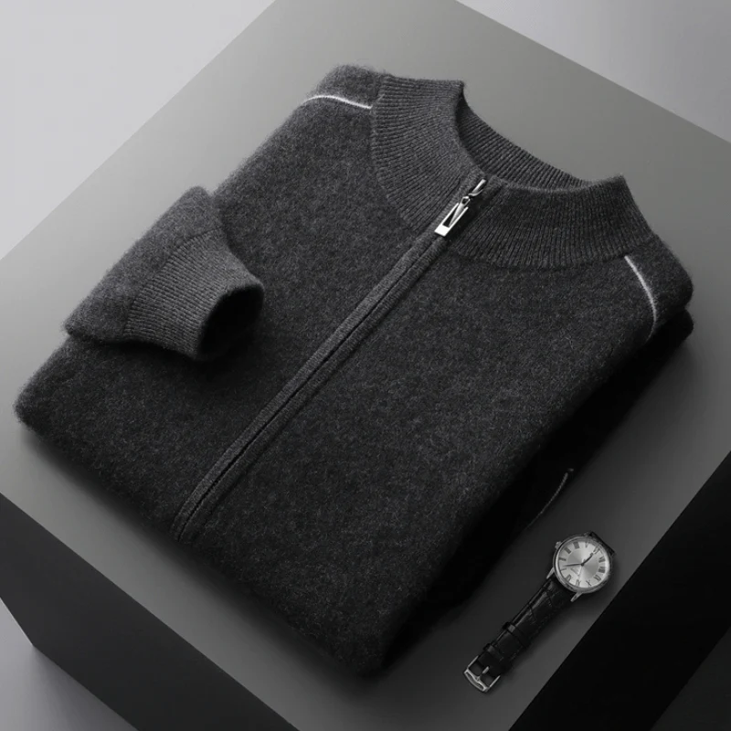 Sebastian Regular Fit Zip Jacket | Ribbed Collar Hip-Length Jacket - Image 5