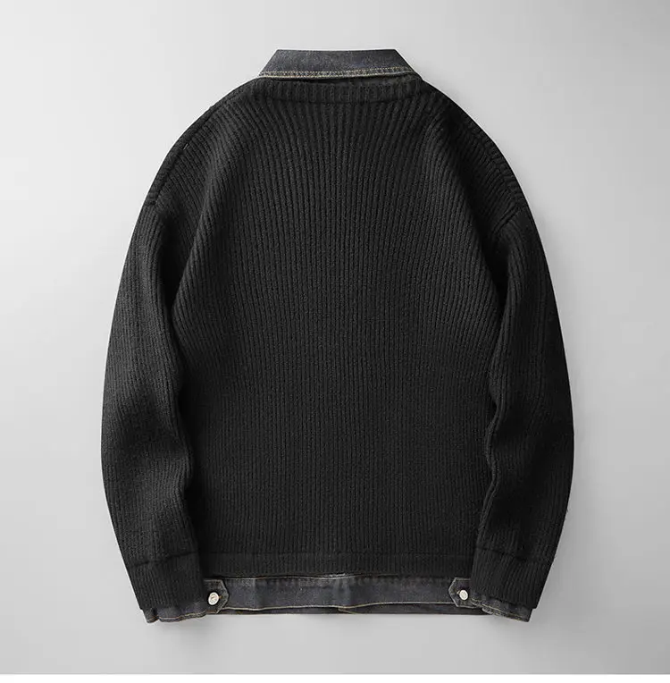 Sebastian Relaxed Fit Knit Jacket | Collared Button Front Knit Jacket - Image 2