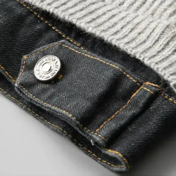 Sebastian Relaxed Fit Knit Jacket | Collared Button Front Knit Jacket - Image 7