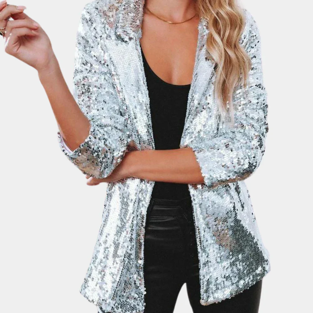 Ladies Blazer - Sequins - Tailored Fit - Long Sleeves - Elegant Look - Image 4