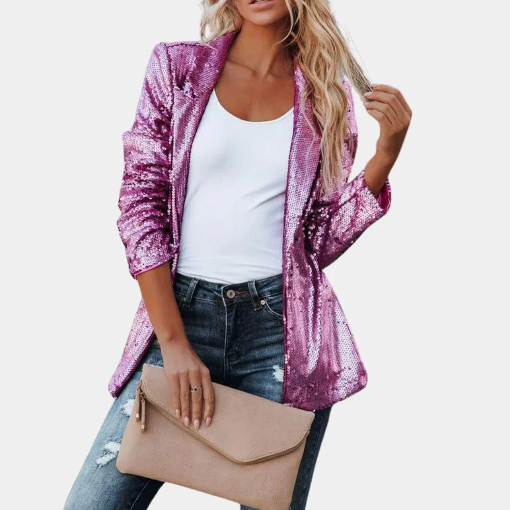 Ladies Blazer - Sequins - Tailored Fit - Long Sleeves - Elegant Look - Image 5