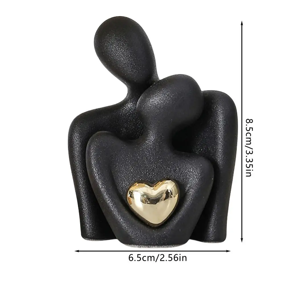Modern Abstract Art Piece with Metal Heart Feature - Image 5