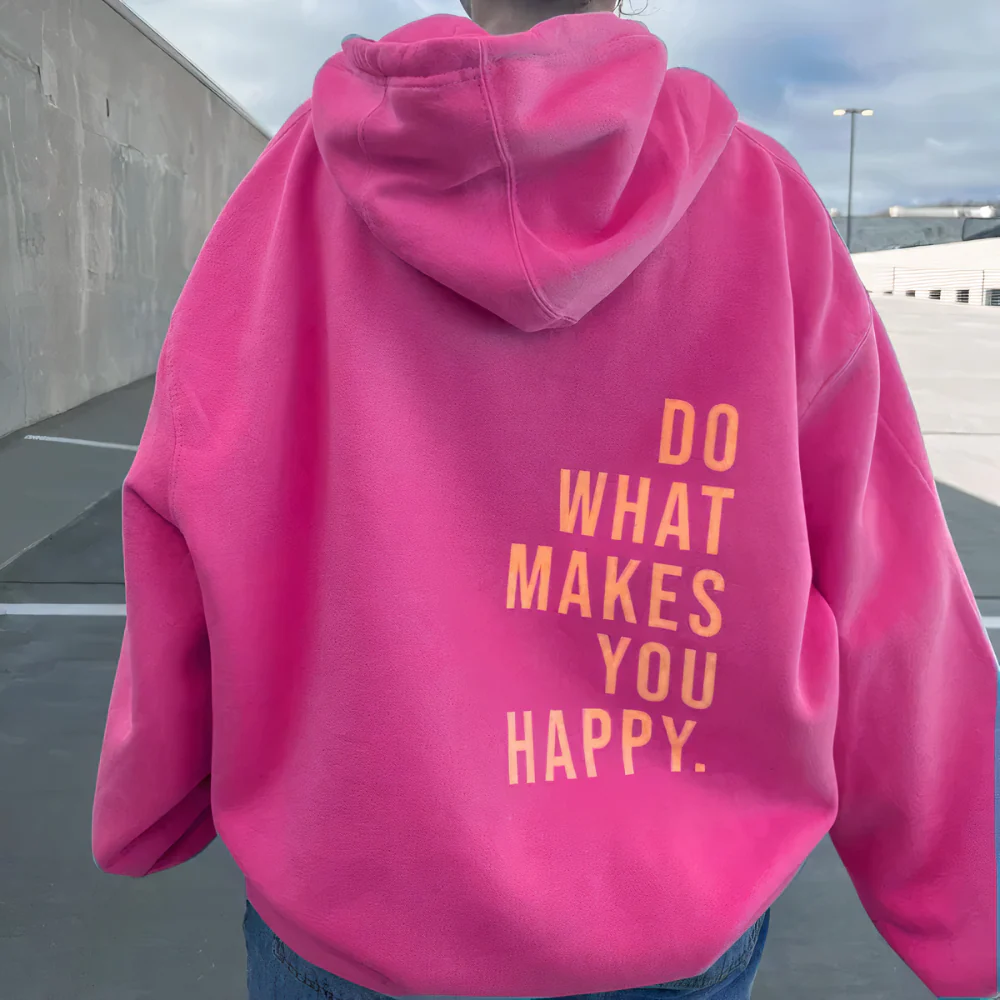 Ladies Hoodie – Regular Fit – Long Sleeves – Comfortable Casual – Motivational Back Print - Image 3