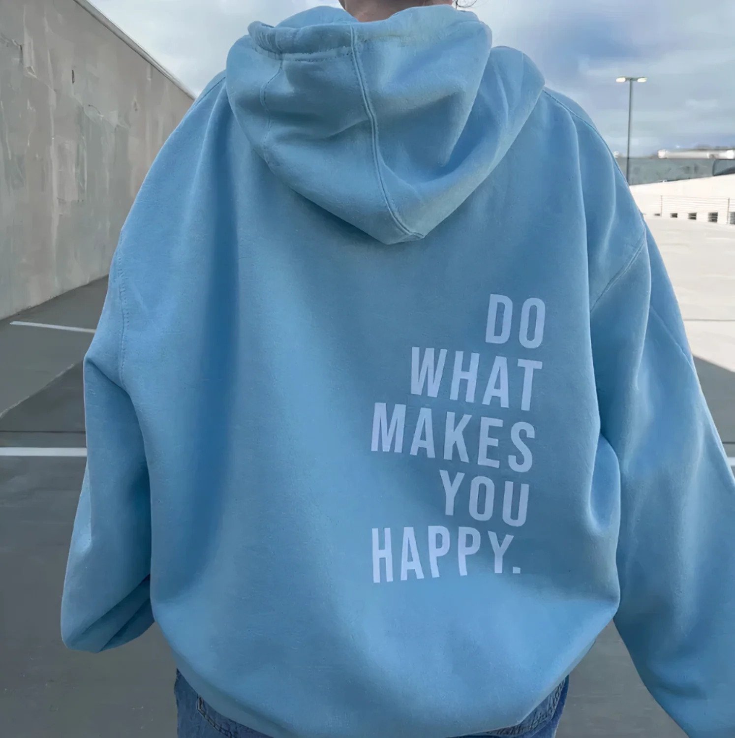 Ladies Hoodie – Regular Fit – Long Sleeves – Comfortable Casual – Motivational Back Print - Image 7