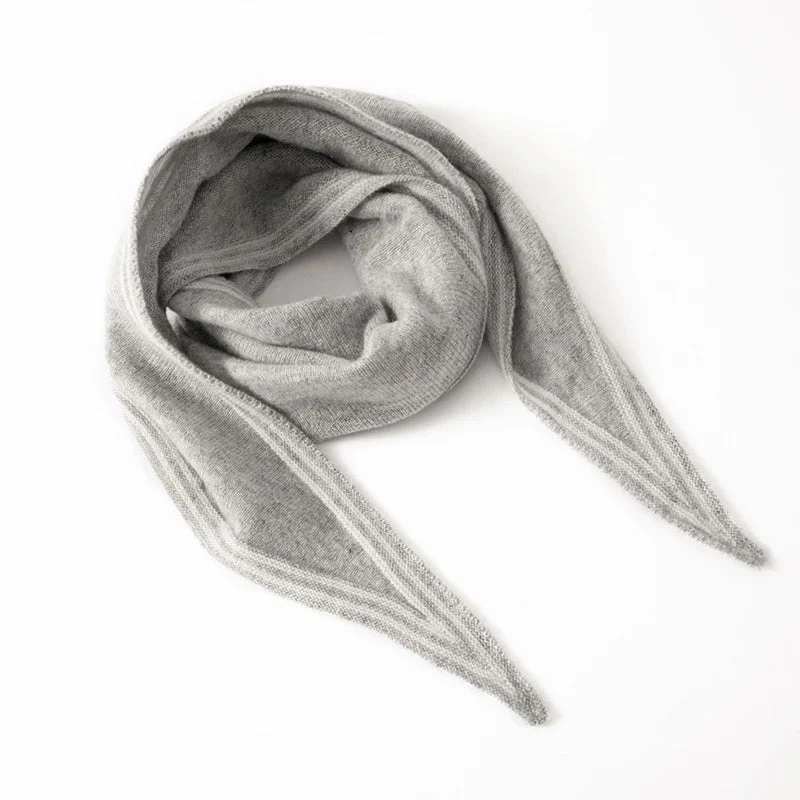 Sienna Drapey Scarf | Striped Contrast Trim Scarf - Image 5