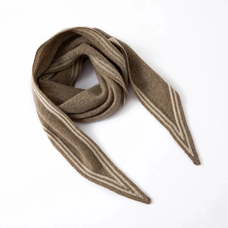Sienna Drapey Scarf | Striped Contrast Trim Scarf - Image 6