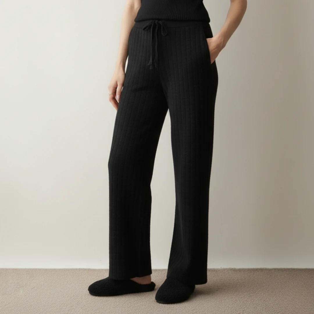 Sienna Quilted Wide Leg Pants | Relaxed Fit Drawstring Pants - Image 16