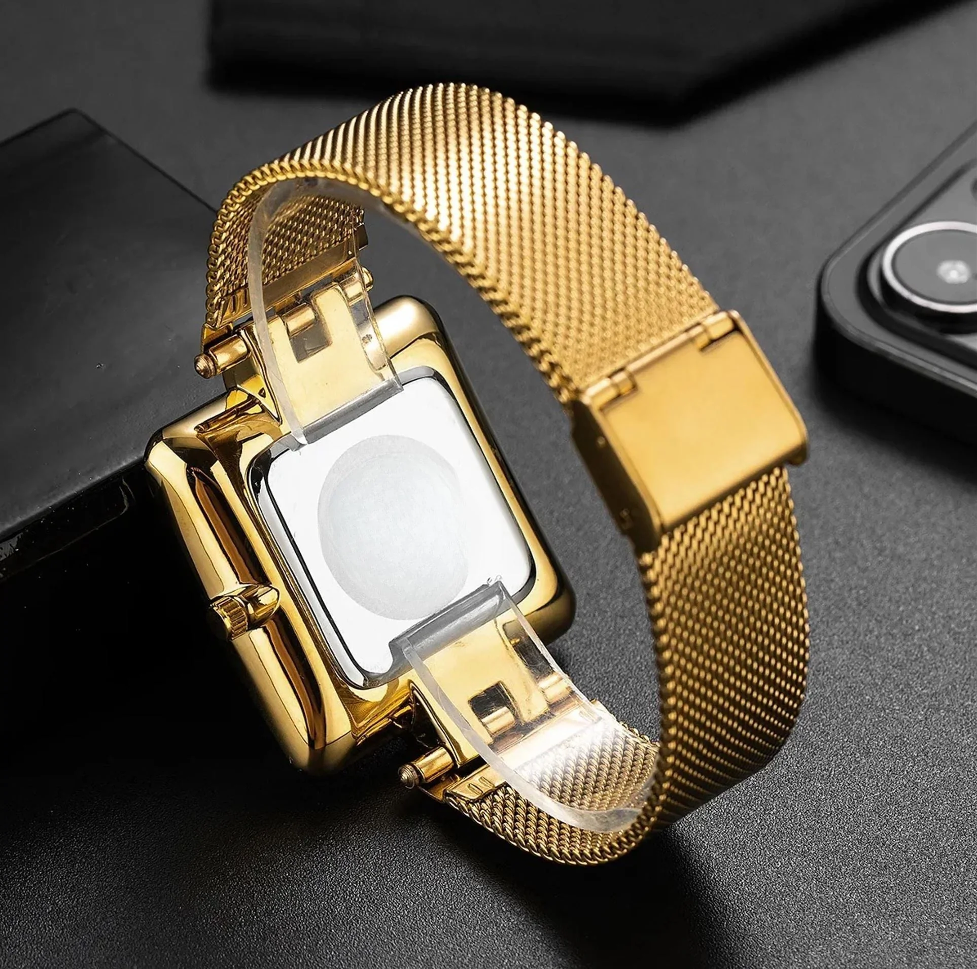 Sophia Mesh Square Face Wristwatch | Markers Wristwatch - Image 5