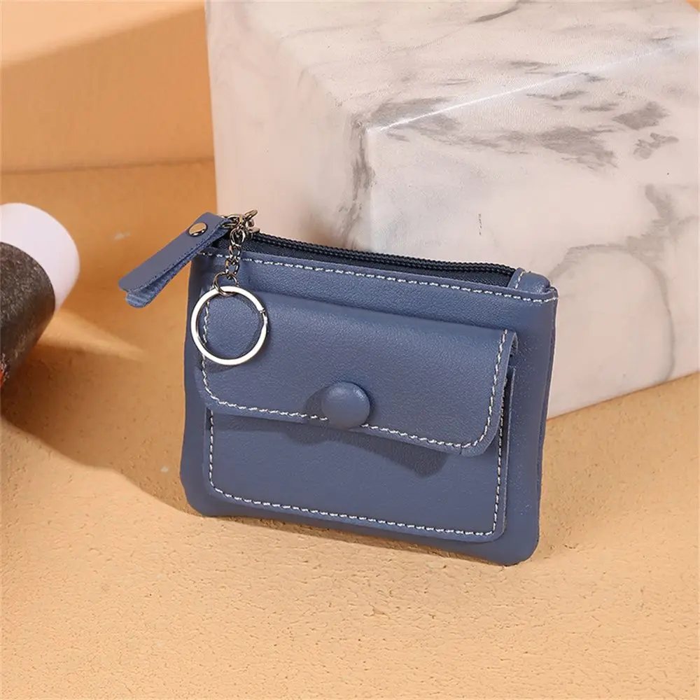 Wallet - Compact Design - PU Leather - Zipper Closure - Key Ring - Image 11