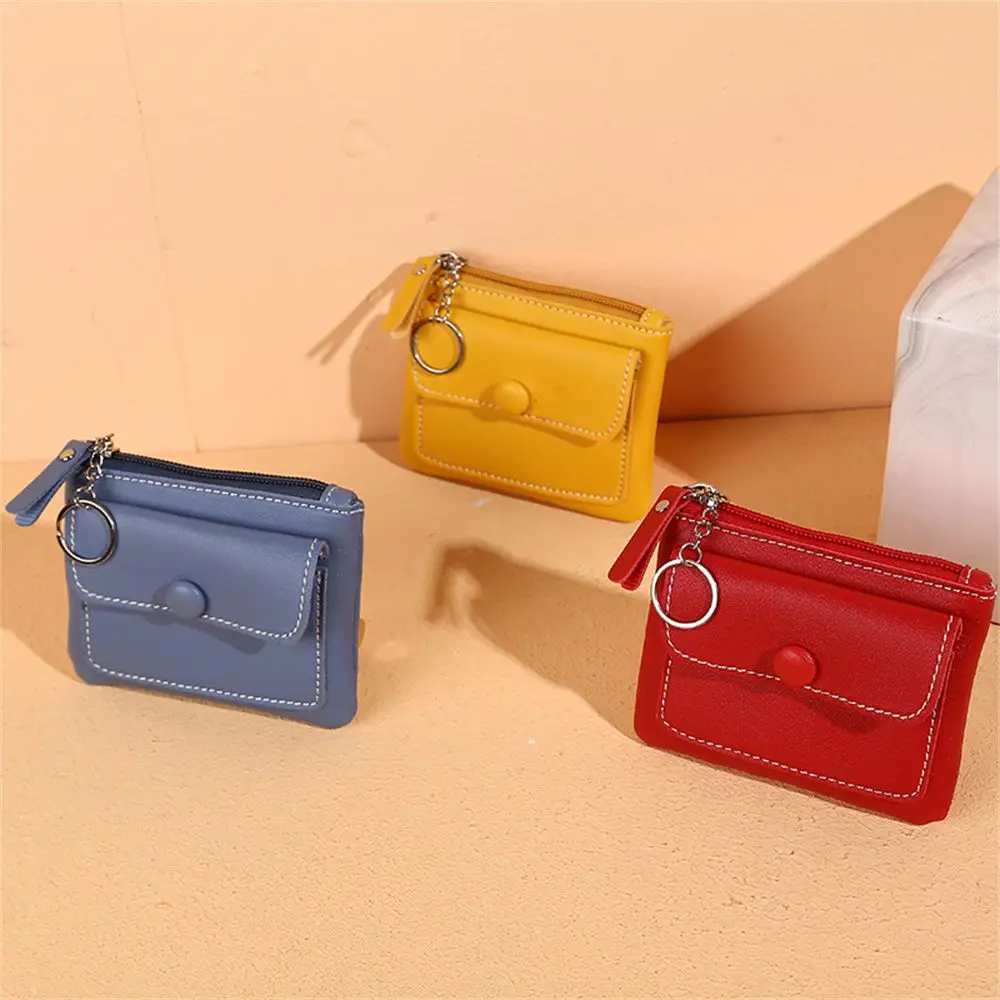 Wallet - Compact Design - PU Leather - Zipper Closure - Key Ring - Image 7