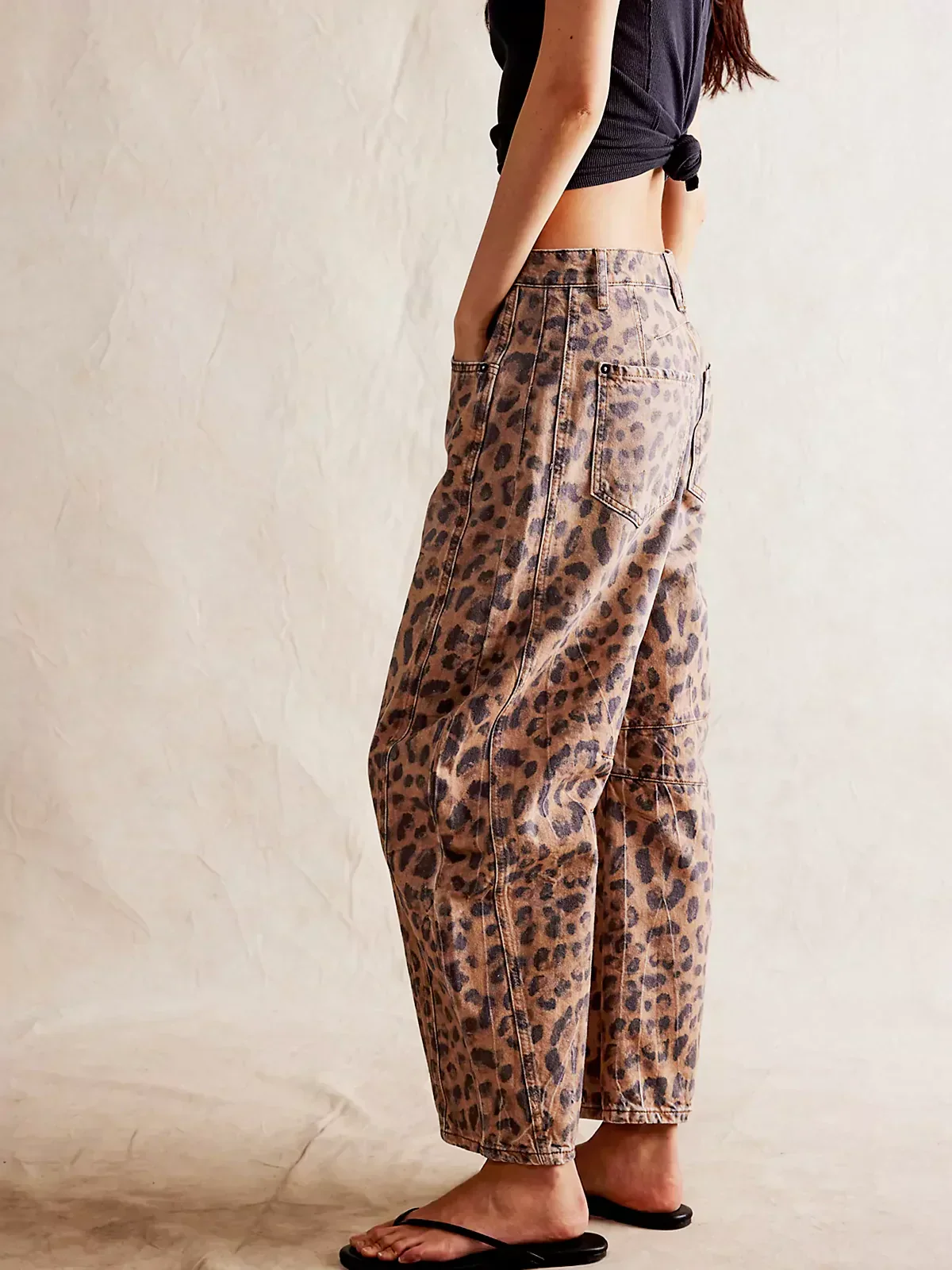Ladies Pants - Wide Legs - High Waist - Comfortable Fit - Trendy Leopard Print - Image 4